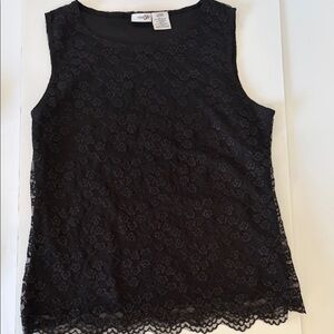 East 5th Black Lace Sleeveless Blouse